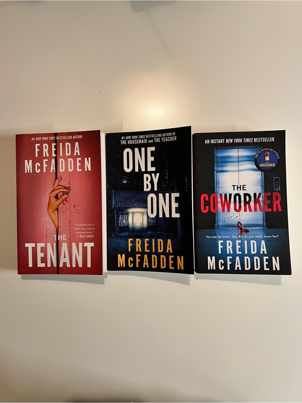 The Tenant, one by one, the coworker - Paperback Thrillers ( all 3)